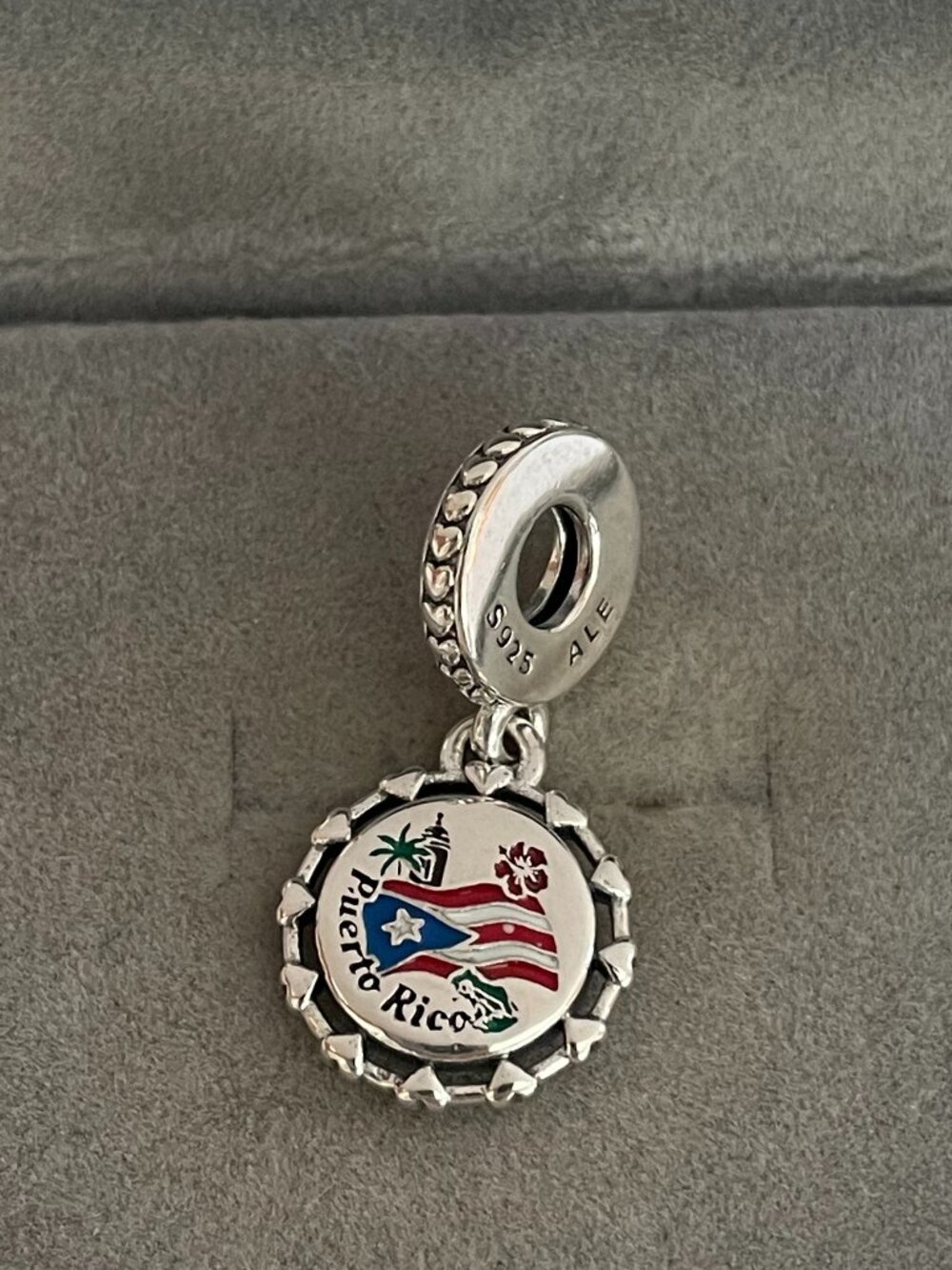 Authentic PANDORA Sterling Silver Special Puerto Rico Country Exclusive Pendant
